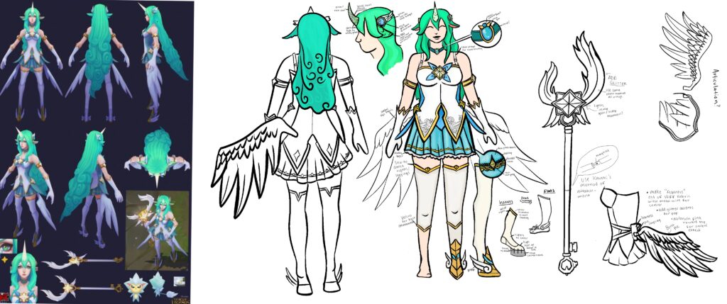 A drawing of star guardian soraka